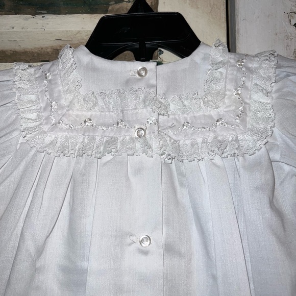 Alexis Vintage White Gown With Apron Front - Picture 5 of 10